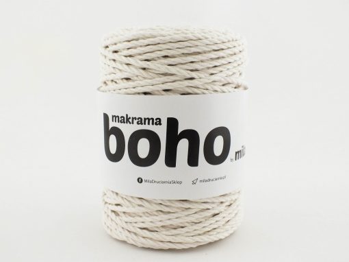 Macrame boho krútená šnúra 4mm natural