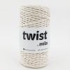 Bavlnená krútená šnúra twist 3mm farba natural