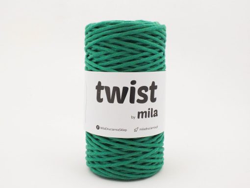 Bavlnená krútená šnúra twist 3mm farba tráva