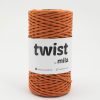 Bavlnená krútená šnúra twist 3mm farba tekvica