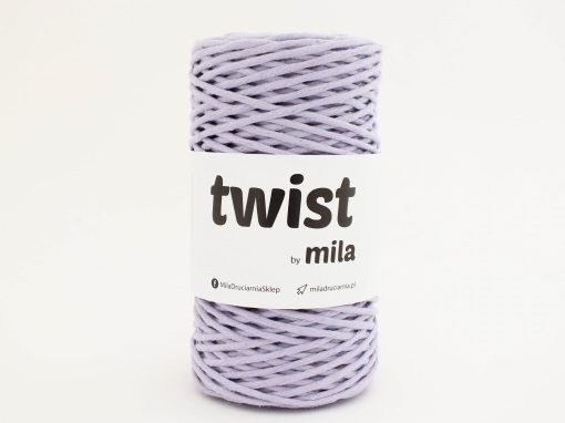 Bavlnená krútená šnúra twist 3mm farba levanduľa