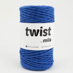 Bavlnená krútená šnúra twist 3mm farba chrpa modra - nevädza poľná