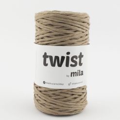 Bavlnená krútená šnúra twist 3mm farba cappuccino