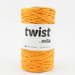 Bavlnená krútená šnúra twist 3mm farba tmavo žltá