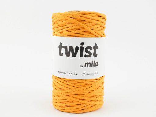 Bavlnená krútená šnúra twist 3mm farba tmavo žltá