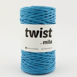 Bavlnená krútená šnúra twist 3mm farba tyrkysová