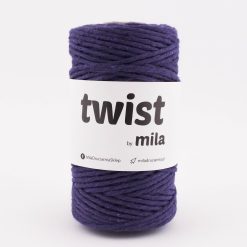 Bavlnená krútená šnúra twist3mm farba slivka