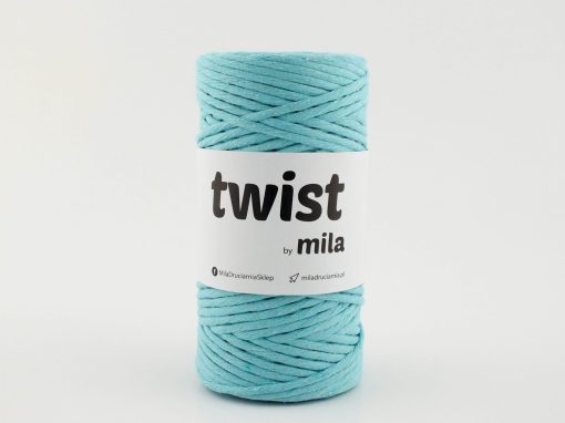 Bavlnená krutená šnúra twist 3mm farba azurová