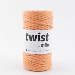 Bavlnená krutená šnúra twist 3mm farba marhuľová