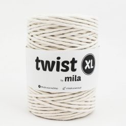 Bavlnená krutená šnúra twist xl 5mm farba natural