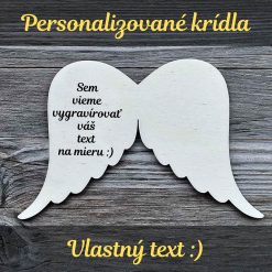 Drevené anjelské krídla s vlastným textom na výrobu macrame anjelikov